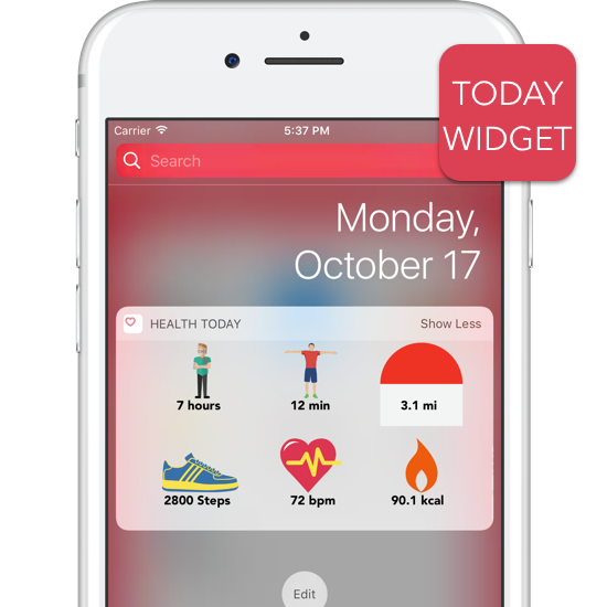 Today Widget to track any health stat